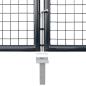 Preview: Mesh-Gartentor Verzinkter Stahl 289 x 150 cm Grau