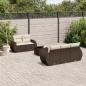 Preview: ARDEBO.de - 6-tlg. Garten-Sofagarnitur mit Kissen Braun Poly Rattan