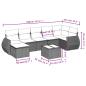 Preview: 8-tlg. Garten-Sofagarnitur mit Kissen Braun Poly Rattan