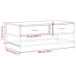 Preview: Couchtisch Grau Sonoma 100x50x35 cm Holzwerkstoff und Metall