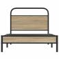 Preview: Bettgestell ohne Matratze 100x200 cm Räuchereiche Holzwerkstoff