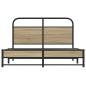 Preview: Bettgestell ohne Matratze 120x200 cm Räuchereiche Holzwerkstoff