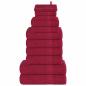 Preview: 12-tlg. Handtuch-Set Bordeauxrot 360 g/m² 100% Baumwolle