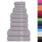 Preview: 12-tlg. Handtuch-Set Grau 360 g/m² 100% Baumwolle