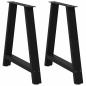 Preview: ARDEBO.de - Couchtischbeine A-Form 2 Stk. Schwarz 80x(72-73) cm Stahl
