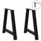 Preview: Couchtischbeine A-Form 2 Stk. Schwarz 80x(72-73) cm Stahl