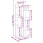 Preview: Bücherregal Altholz-Optik 48x25,5x140 cm Holzwerkstoff
