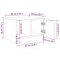 Preview: Couchtisch Altholz-Optik 50x50x36 cm Holzwerkstoff