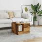Preview: Couchtisch Altholz-Optik 50x50x36 cm Holzwerkstoff