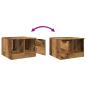 Preview: Couchtisch Altholz-Optik 50x50x36 cm Holzwerkstoff