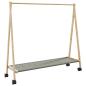 Preview: Kleiderständer mit Ablagen und Rollen 106x34x106,5 cm Bambus