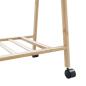 Preview: Kleiderständer mit Ablagen und Rollen 132x45,5x155,5 cm Bambus