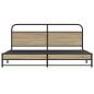 Preview: Metallbett ohne Matratze Räuchereiche 183x213 cm