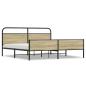 Preview: Metallbett ohne Matratze Sonoma-Eiche 193x203 cm