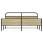 Preview: Metallbett ohne Matratze Sonoma-Eiche 193x203 cm