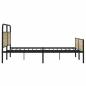 Preview: Metallbett ohne Matratze Sonoma-Eiche 193x203 cm
