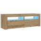 Preview: Nachttische 2 Stk. mit LEDs Artisan-Eiche 60x35x40 cm