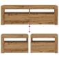 Preview: Nachttische 2 Stk. mit LEDs Artisan-Eiche 60x35x40 cm