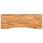 Preview: Schreibtischplatte Hellbraun 140x60x2,5 cm Massivholz Eiche