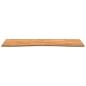 Preview: Schreibtischplatte Hellbraun 140x60x2,5 cm Massivholz Eiche