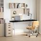 Preview: Schreibtischplatte Dunkelbraun 160x50x2,5 cm Massivholz Eiche