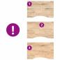 Preview: Schreibtischplatte Unbehandelt 80x60x2,5 cm Massivholz Eiche
