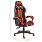 Preview: Gaming-Stuhl Schwarz und Rot Kunstleder