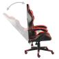Preview: Gaming-Stuhl Schwarz und Rot Kunstleder