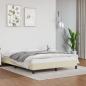 Preview: ARDEBO.de - Bettgestell Creme 140x190 cm Kunstleder