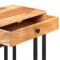 Preview: Beistelltisch U-Form 45x30x61 cm Akazie Massivholz