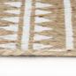 Preview: Teppich Handgefertigt Jute mit weißem Aufdruck 150 cm