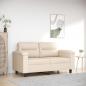 Preview: ARDEBO.de - 2-Sitzer-Sofa Beige 120 cm Mikrofasergewebe