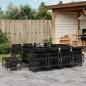 Preview: ARDEBO.de - 13-tlg. Garten-Essgruppe mit Kissen Schwarz Poly Rattan
