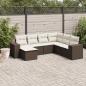 Preview: ARDEBO.de - 7-tlg. Garten-Sofagarnitur mit Kissen Braun Poly Rattan