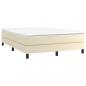 Preview: Bettgestell Creme 140x190 cm Kunstleder