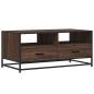 Preview: Couchtisch Braun Eichen-Optik 100x50x45 cm Holzwerkstoff Metall