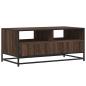 Preview: Couchtisch Braun Eichen-Optik 100x50x45 cm Holzwerkstoff Metall
