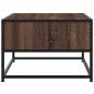 Preview: Couchtisch Braun Eichen-Optik 100x50x35 cm Holzwerkstoff Metall