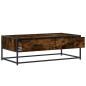 Preview: Couchtisch Räuchereiche 100x50x35 cm Holzwerkstoff und Metall