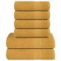 Preview: ARDEBO.de - 6-tlg. Handtuch-Set Golden 360 g/m² 100% Baumwolle