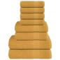 Preview: ARDEBO.de - 8-tlg. Handtuch-Set Golden 360 g/m² 100% Baumwolle
