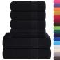 Preview: 6-tlg. Handtuch-Set Schwarz 360 g/m² 100% Baumwolle