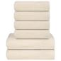 Preview: ARDEBO.de - 6-tlg. Handtuch-Set Creme 360 g/m² 100% Baumwolle