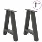 Preview: Couchtischbeine A-Form 2 Stk. Anthrazit 50x(42-43) cm Stahl