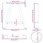 Preview: Couchtischbeine A-Form 2 Stk. Anthrazit 50x(42-43) cm Stahl