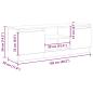 Preview: TV-Schrank Artisan-Eiche 102x30x36 cm Holzwerkstoff
