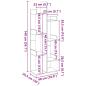 Preview: Bücherregal Artisan-Eiche 48x25,5x140 cm Holzwerkstoff