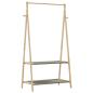 Preview: Kleiderständer mit Ablagen 96x45,5x150,5 cm Bambus