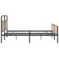 Preview: Metallbett ohne Matratze Räuchereiche 183x213 cm