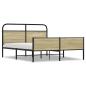 Preview: Metallbett ohne Matratze Sonoma-Eiche 160x200 cm